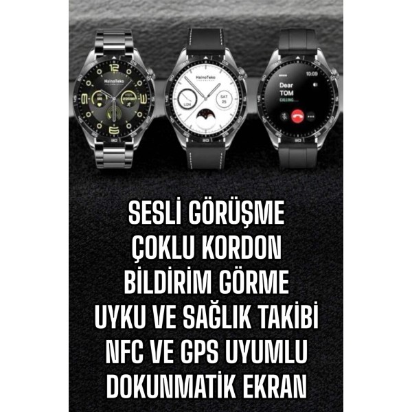 Akıllı Saat Titreşimli Pusula Nabız ve Tansiyon Ölçer NFC Uyumlu