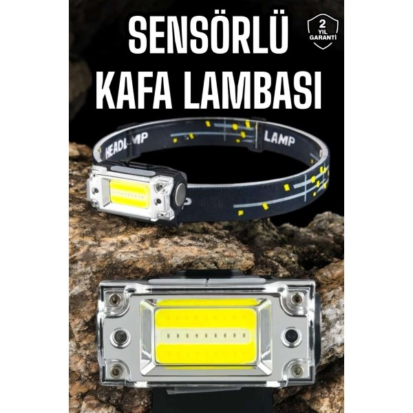 Kafa Lambası Kamp Feneri Balıkçı Feneri Başlıklı Suya Dayanıklı
