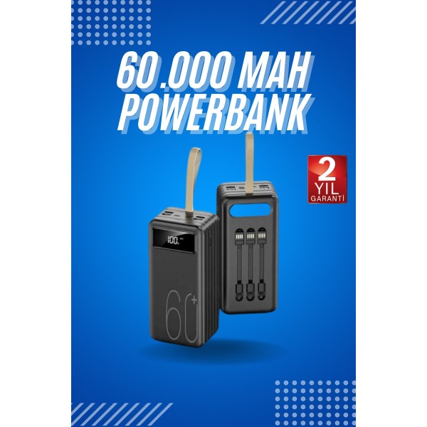 Powerbank Yüksek Kapasiteli 60.000 Mah Hızlı Şarj Şarj Özellikli Batarya