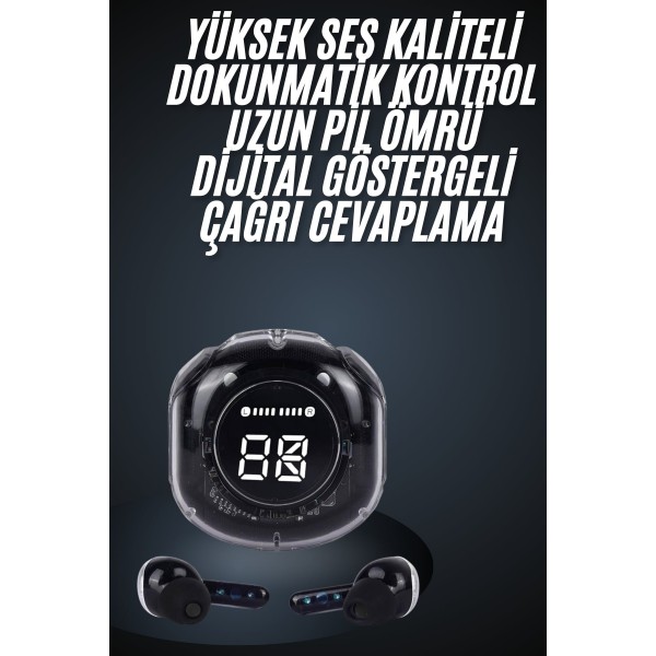 Ultrapods Led Göstergeli Oyuncu Kulaklığı ANC Destekli Bluetooth 5.3