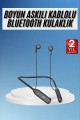Boyun Bantlı Kablolu Yüksek Ses Kaliteli Bluetooth Kulaklık Uzun Pil Ömrü