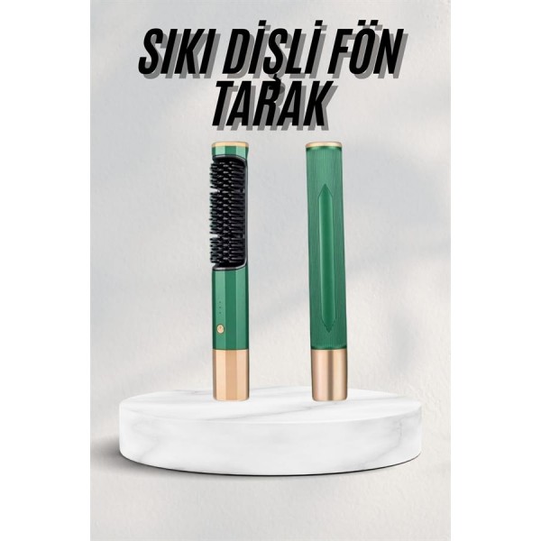 Düzleştirici Fırça Saç Düzleştirici Arada Fön Tarak Taşınabilir