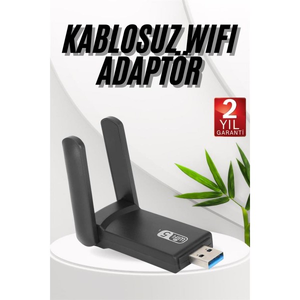 Wifi Adaptörü Bt5.0 Wifi 2'si Bir Arada Çift Bantlı Çift Anten