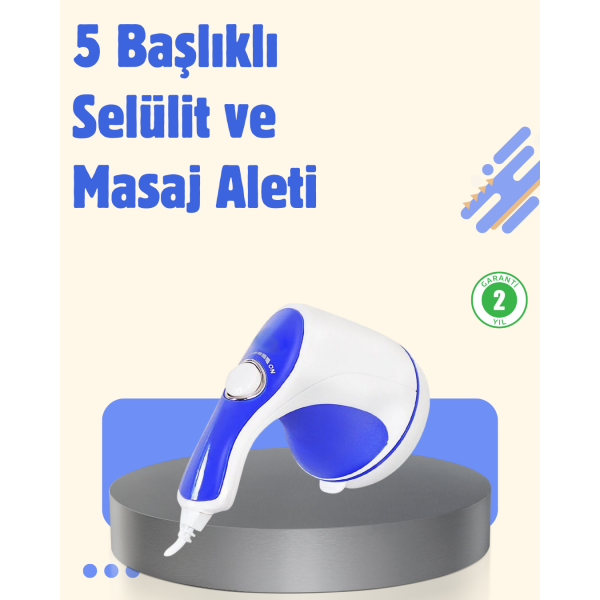 Elektrikli Yağ Yakıcı Masaj Aleti 5 Başlıklı Vücut Şekillendirici