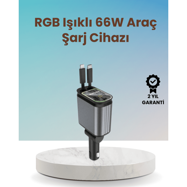 BMW, Mercedes, Audi, Volkswagen Araçlar için 4’ü 1 Arada Hızlı Şarj Cihazı