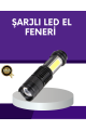 Şarjlı Mini LED El Feneri 2000 Lümen Su Geçirmez