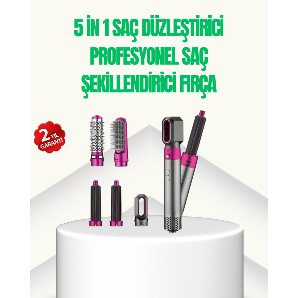 5’i 1 Arada Profesyonel Saç Şekillendirici Tek Cihazla Sınırsız Stil