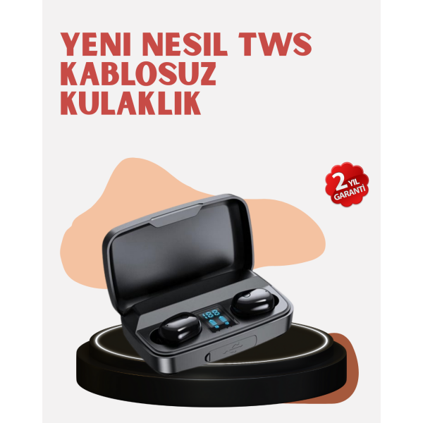 Yüksek Kapasiteli A10s TWS Kablosuz Kulaklık Dokunmatik Kontrol