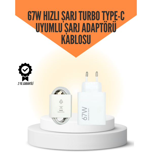 67W Hızlı Şarj Cihazı Yüksek Isı Dayanımlı Type-C Set