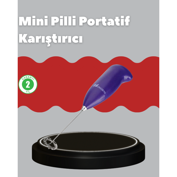 Frappe ve Cappuccino Maker – Taşınabilir Pilli Köpürtücü Mikser