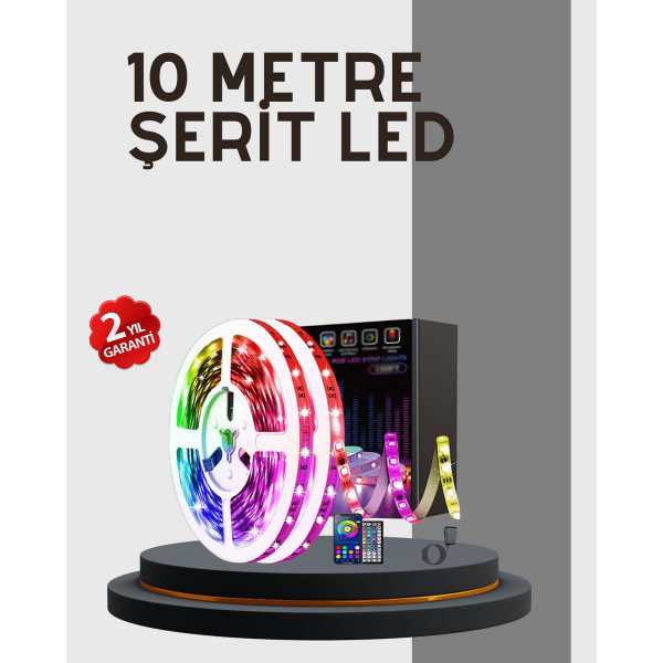 Su Geçirmez 10M Smart Şerit Led TV Arkası ve Oda Dekorasyonu İçin
