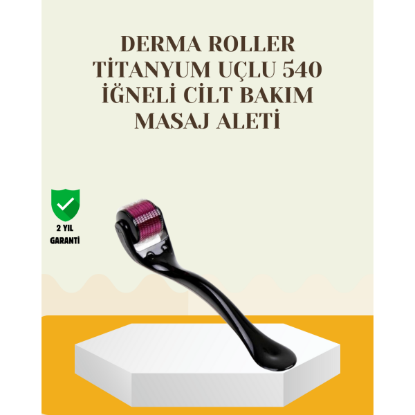 Titanyum Dermaroller 540 İğne Cilt Onarım ve Kolajen Üretim Desteği