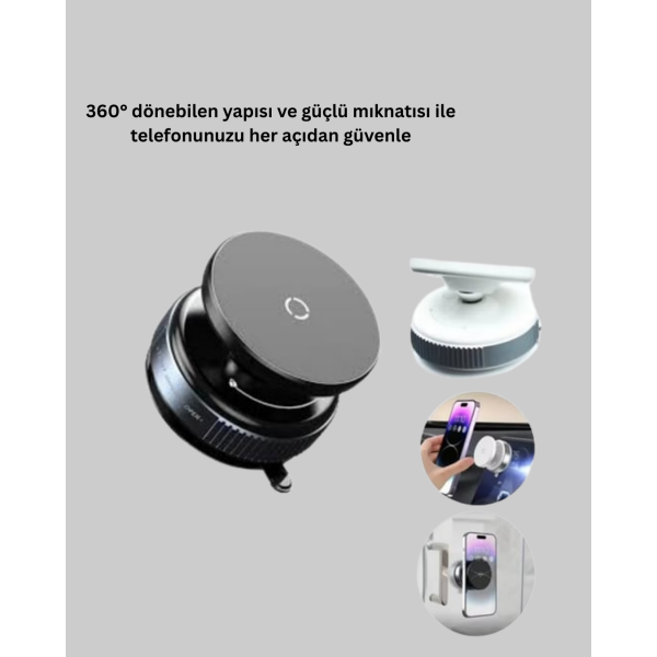 Araç İçi Telefon Tutucu Güçlü Manyetik Vakumlu Model