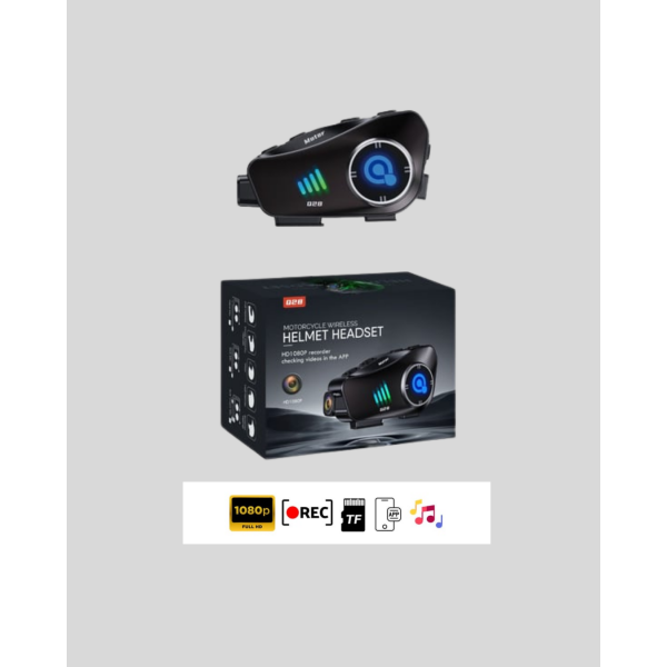 Q28 Motosiklet Kask Bluetooth Kulaklık Full HD 1080P Kamera