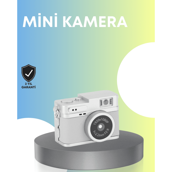 Mini Retro Dijital Kamera 1080P Full HD Dahili 128GB Hafızalı