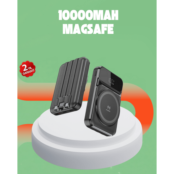 10000 mAh Kablosuz Hızlı Şarj Destekli Powerbank – 15W, PD20W, Type-C Girişli
