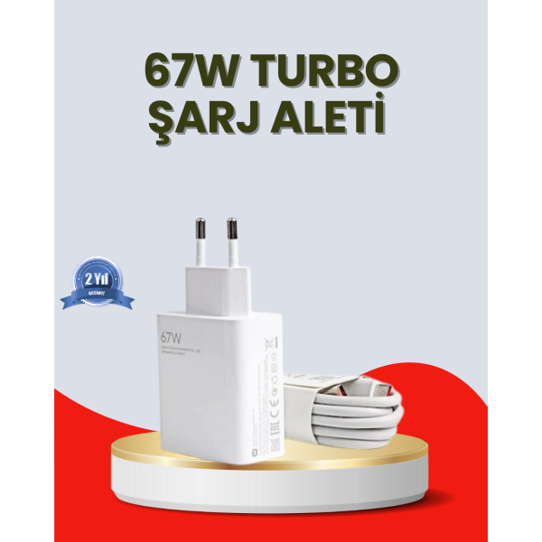 67 Watt Ultra Hızlı Şarj Adaptörü Redmi 9 10 12C Uyumlu