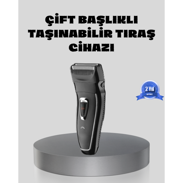Erkek Tıraş Makinesi Kablosuz Kuru Tıraş Folyo Başlık Yıkanabilir Gövde