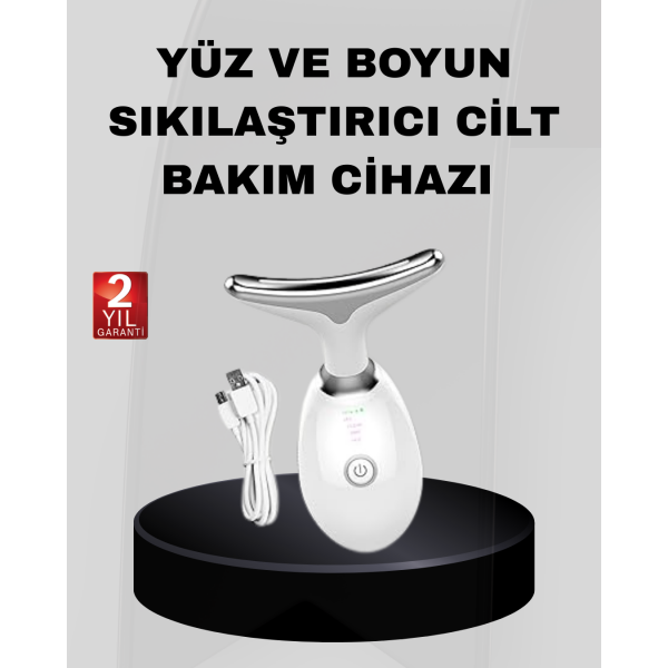 Kablosuz Şarjlı Yüz Sıkılaştırıcı Cihaz EMS Mikro Akım Anti-Aging Masaj Aleti