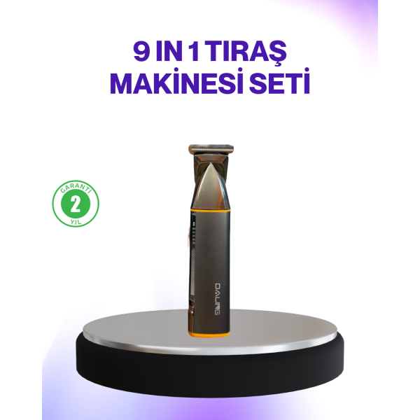 9’u 1 Arada Şarjlı Erkek Bakım Cihazı Saç Sakal Bıyık Ense Trimmer