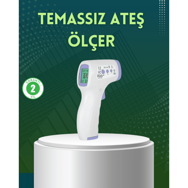 Kızılötesi Temassız Ateş Ölçer LCD Ekranlı Hassas Termometre