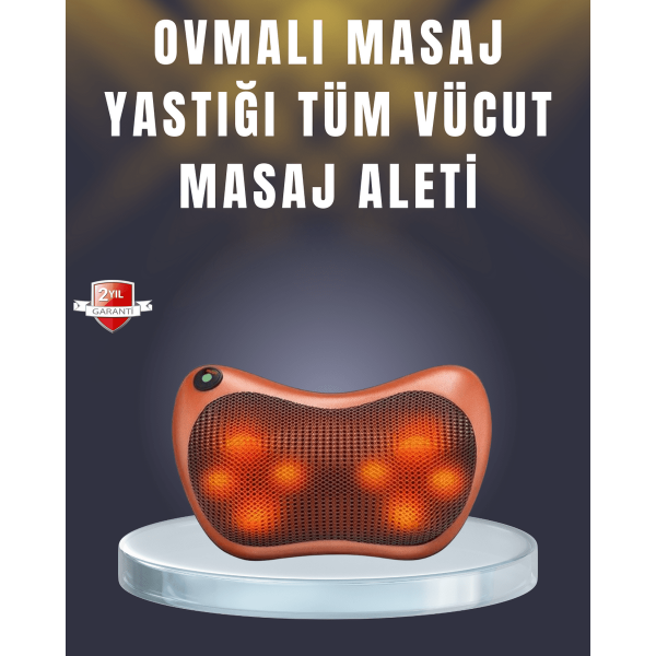 Çok Fonksiyonlu Boyun Bel Sırt Masaj Yastığı Araç İçi Uyumlu