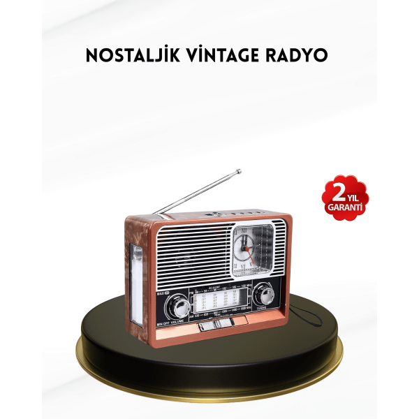 Nostaljik Radyo – Şık Dekoratif Tasarım ve Güvenli 2 Yıl Garanti