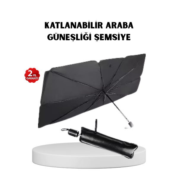 Katlanabilir Ön Cam Güneşliği Şemsiye – Her Araca Uygun Isı ve Işık Koruması