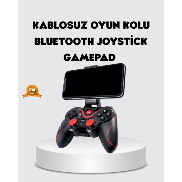 Bluetooth Gamepad Kablosuz Oyun Kumandası Tek Cihaz Destekli