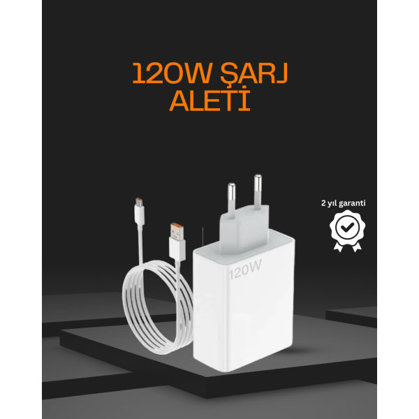 120 Watt Type C Şarj Başlığı Poco X3 X4 X5 Pro Uyumlu
