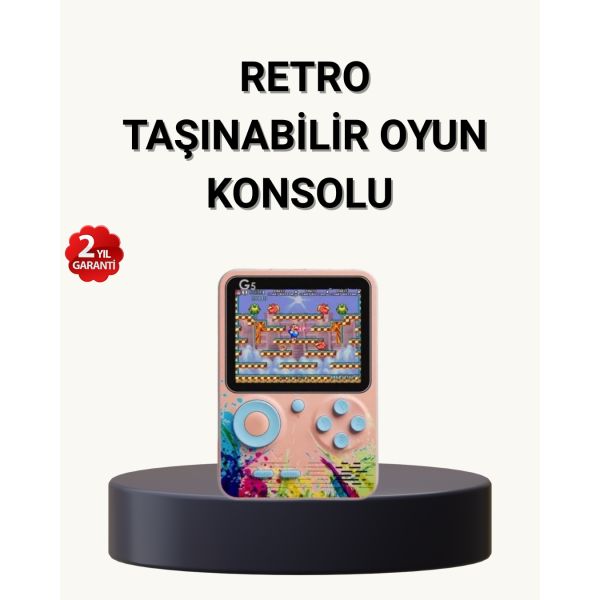 500 Klasik Oyunlu Retro Oyun Konsolu Taşınabilir ve TV Bağlantılı