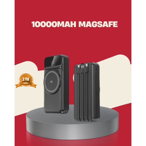 Kablosuz 15W Şarj Destekli 10000 mAh Taşınabilir Powerbank – Hızlı Şarj Özellikli