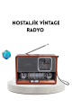 Dekoratif Vintage Radyo – Klasik Görünüm, Modern Fonksiyon ve Uzun Ömürlü Kullanım