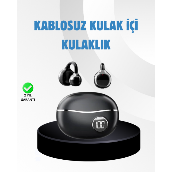 Açık Kulak Kablosuz Bluetooth Kulaklık – Konforlu Tasarım ve Uzun Süreli Kullanım
