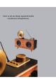 Retro Gramafon Bluetooth Hoparlör Çift Stereo Sesli FM Radyo Destekli