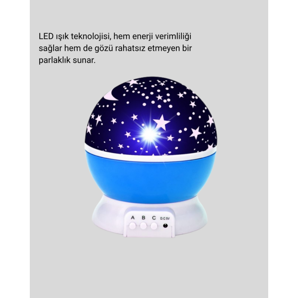 Çocuk Gece Lambası 6 Modlu Renkli LED Enerji Tasarruflu Masal Işığı