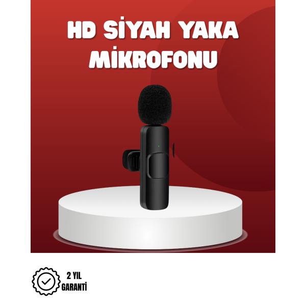 2’li Kablosuz Yaka Mikrofonu iPhone İçin Profesyonel Video Ses