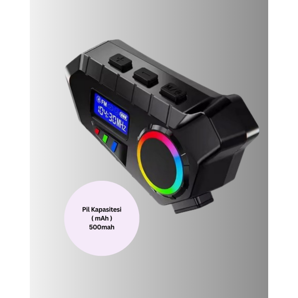 Bluetooth 5.4 İnterkom IP65 Toz ve Su Geçirmez LED Göstergeli