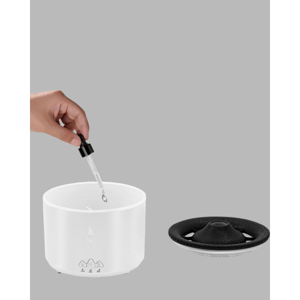 Volkan Efektli Aroma Difüzörü – Sessiz Çalışma, Otomatik Kapanma ve LED Işık