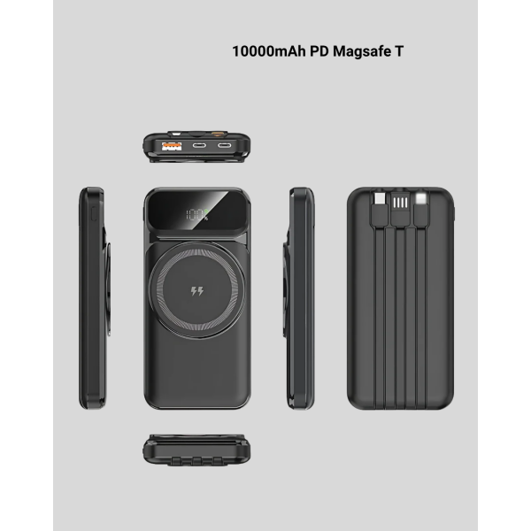 10000 mAh Kablosuz Powerbank – 15W Hızlı Şarj, Type-C Çoklu Çıkışlı