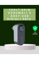 Termal Akım Korumalı 3 USB'li Güvenli Priz – Akıllı Akım Dengeleme