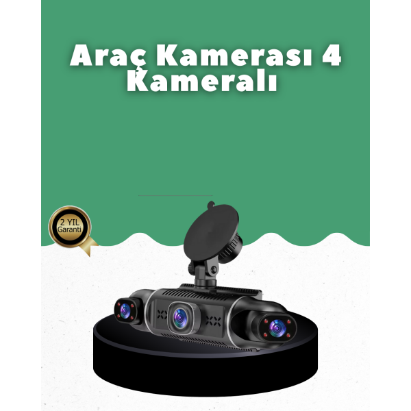 1080P 4 Kanallı Araç Kamerası GPS + WiFi + G Sensör Destekli