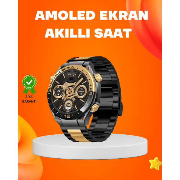 Amoled Akıllı Saat IP67 Su Geçirmez 3 Bileklikli Sağlık Takipli