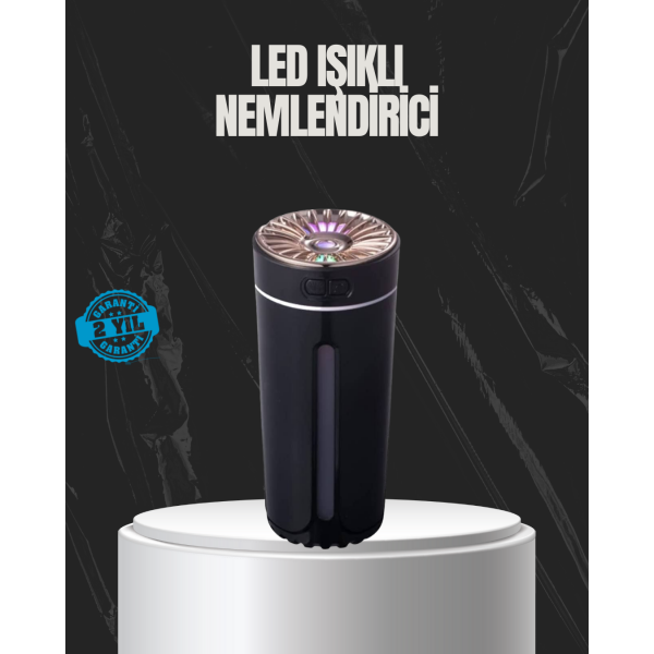 USB Aromaterapi Difüzör Ultrasonik Hava Nemlendirici LED Gece Lambalı