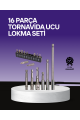 Çok Amaçlı 16lı Bits Uç Seti Dayanıklı Tornavida Adaptör