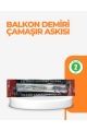 25x60 cm Çamaşır Askılığı Kare Balkon Demiri İçin Dayanıklı Tasarım