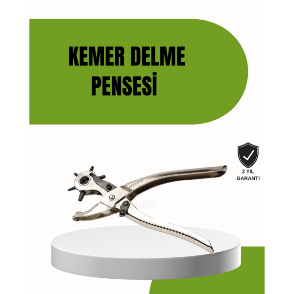 Deride Kemer Çanta Ayakkabı Delme Pensesi 6 Uçlu Döner Başlıklı Tamir Aleti