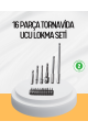 Ergonomik 16 Parça Bits Tornavida Uç ve Adaptör Seti