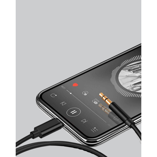 1 Metre Lightning to Aux Çevirici Kablo Stereo Ses Yüksek Kalite
