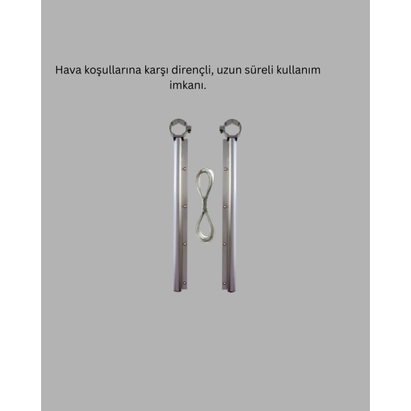 25x60 cm Çamaşır Askılığı Kare Balkon Demiri İçin Dayanıklı Tasarım